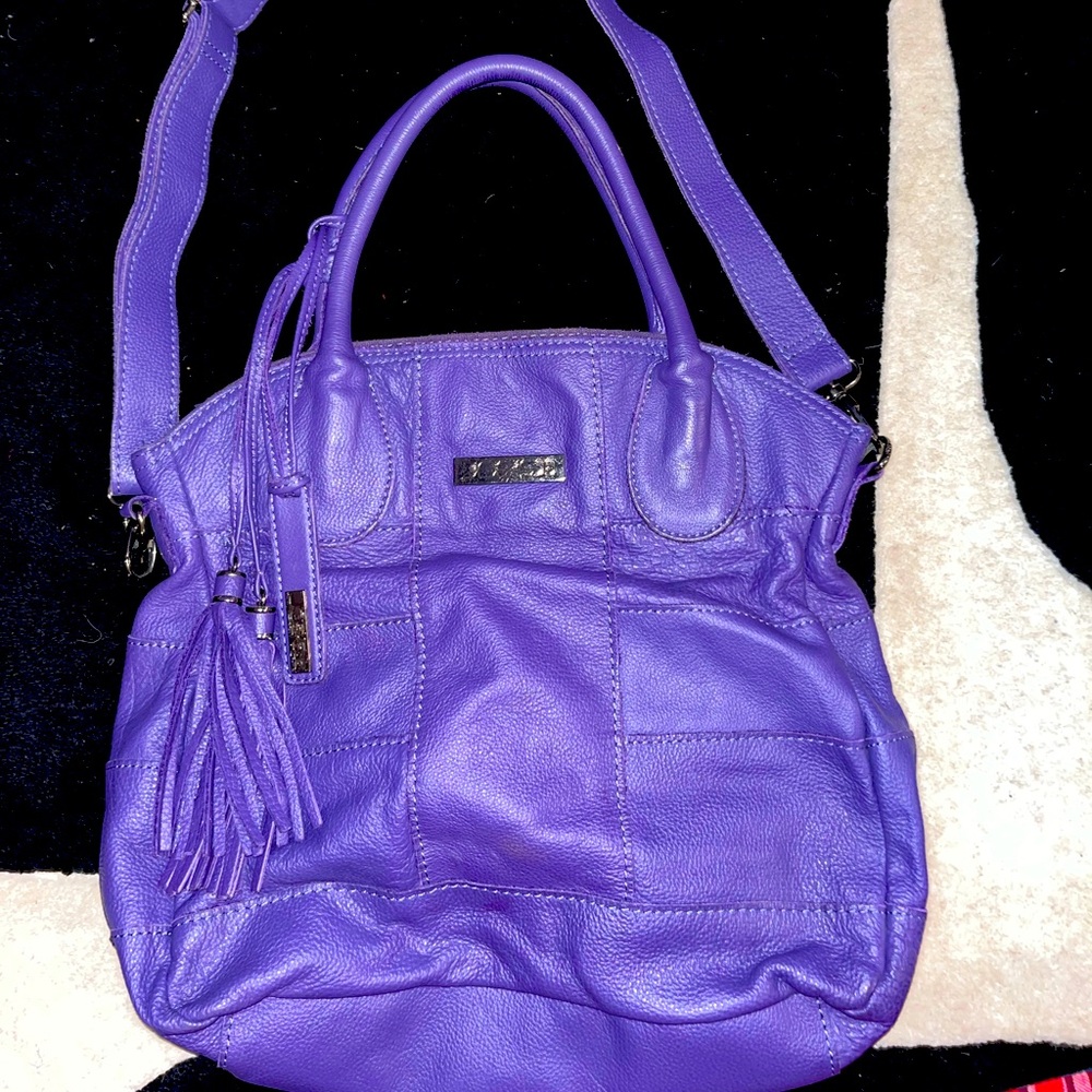 Women’s Joes purple leather handbag
